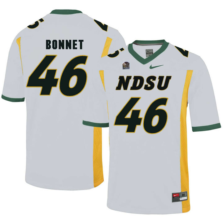 North Dakota State Bison #46 Andrew Bonnet White College Football Jersey